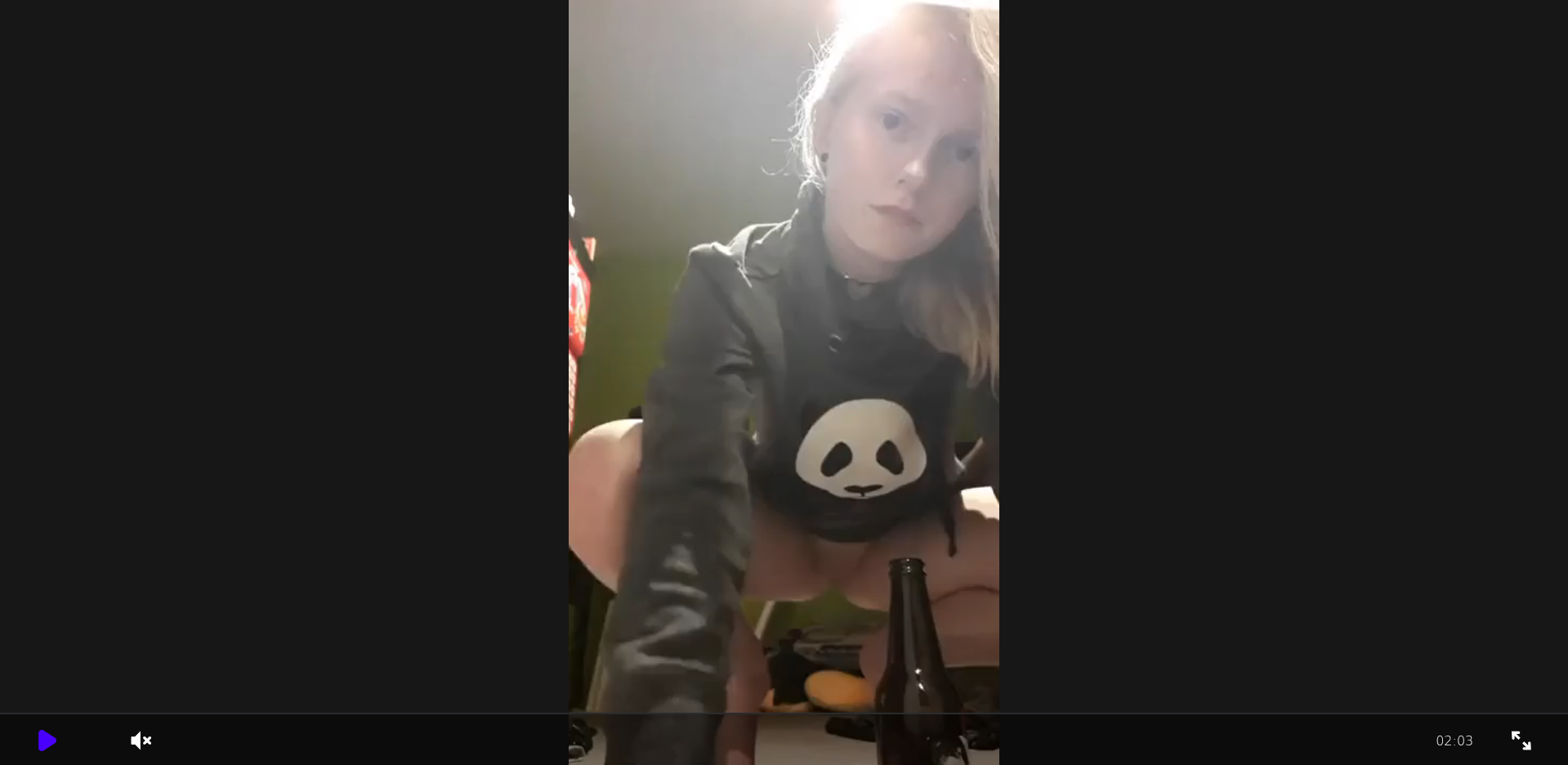 Thumbnail for Cute blonde with bottle