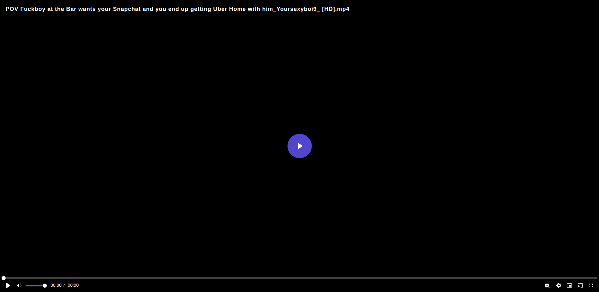 Thumbnail for POV Fuckboy at the Bar wants your Snapchat and you end up getting Uber Home...