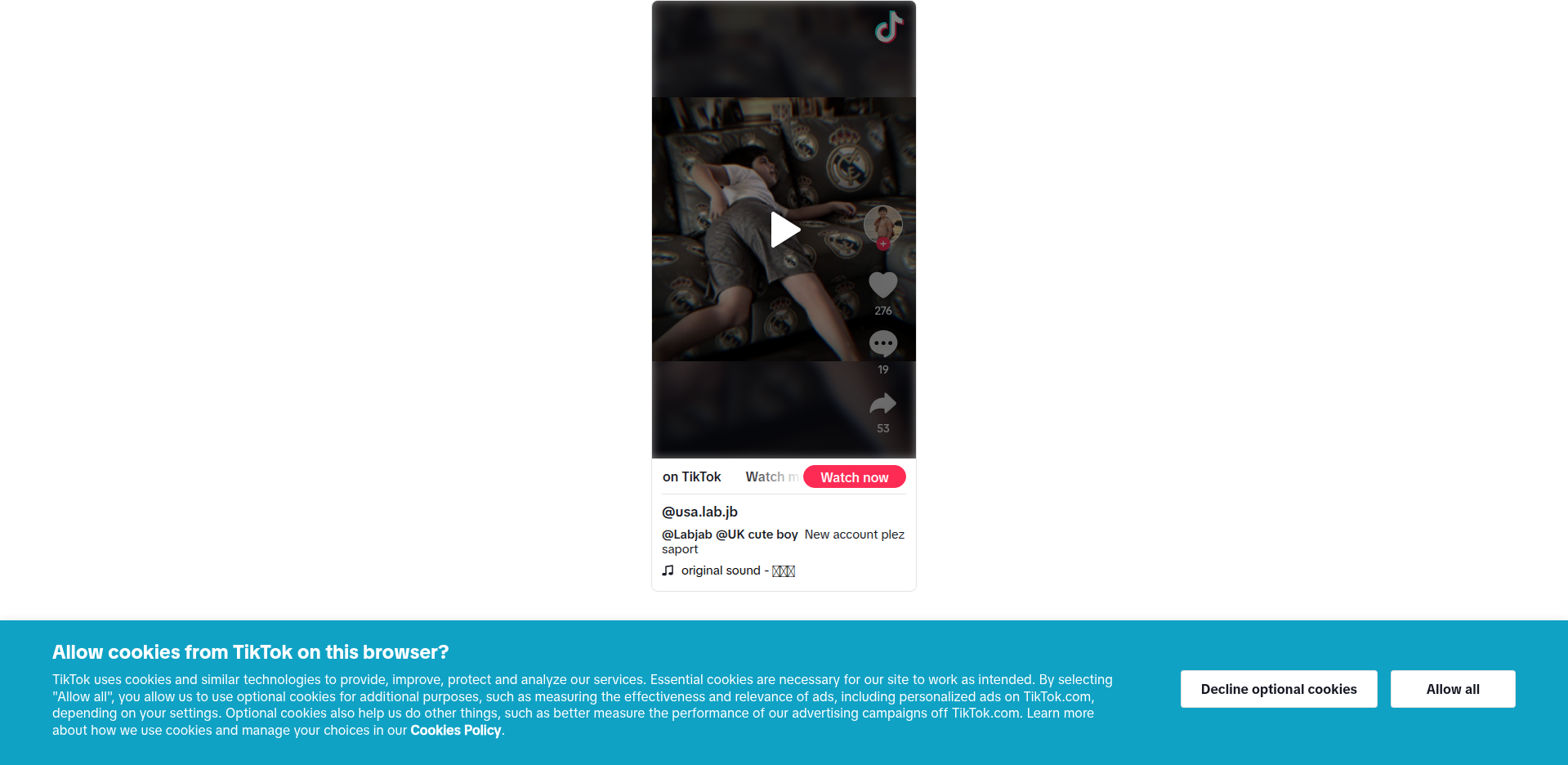 Thumbnail for USA Lab jb on TikTok