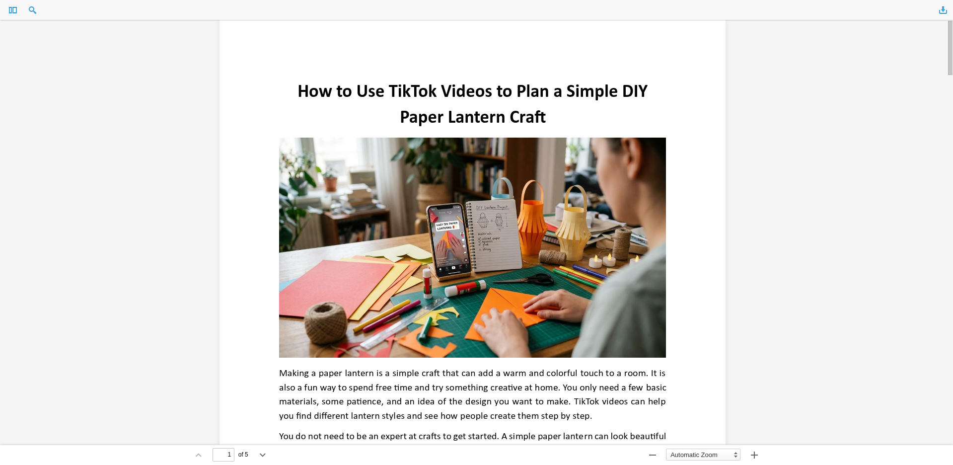 DIY Paper Lantern Craft Guide