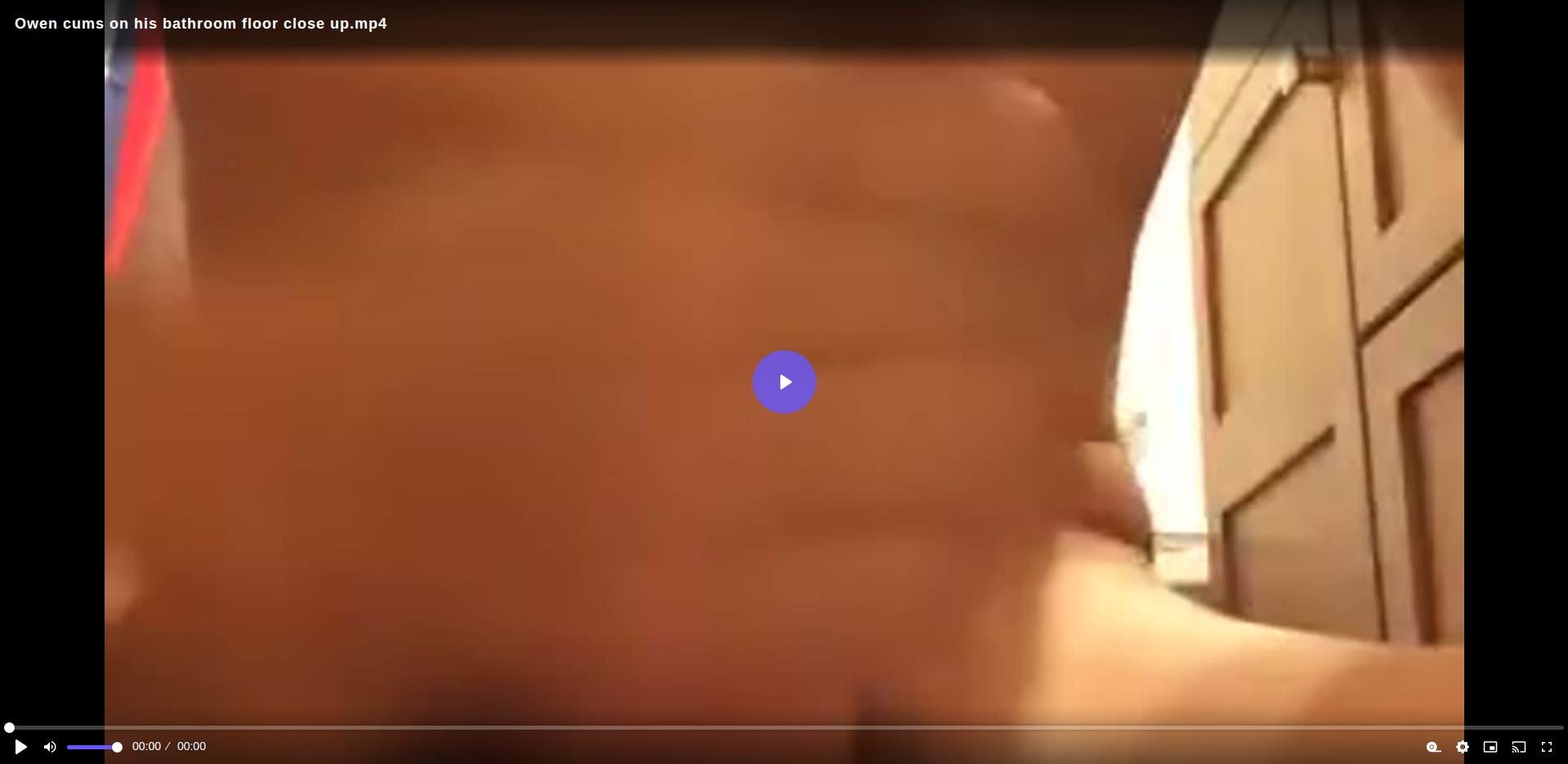 Thumbnail for Owen cums on his bathroom floor close up