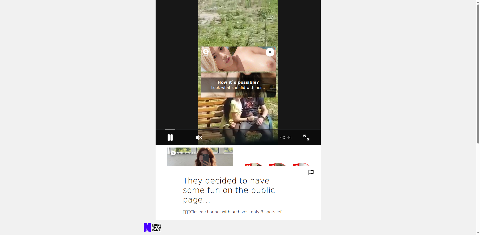 Thumbnail for They decided to have some fun on the public page… – 50 seconds