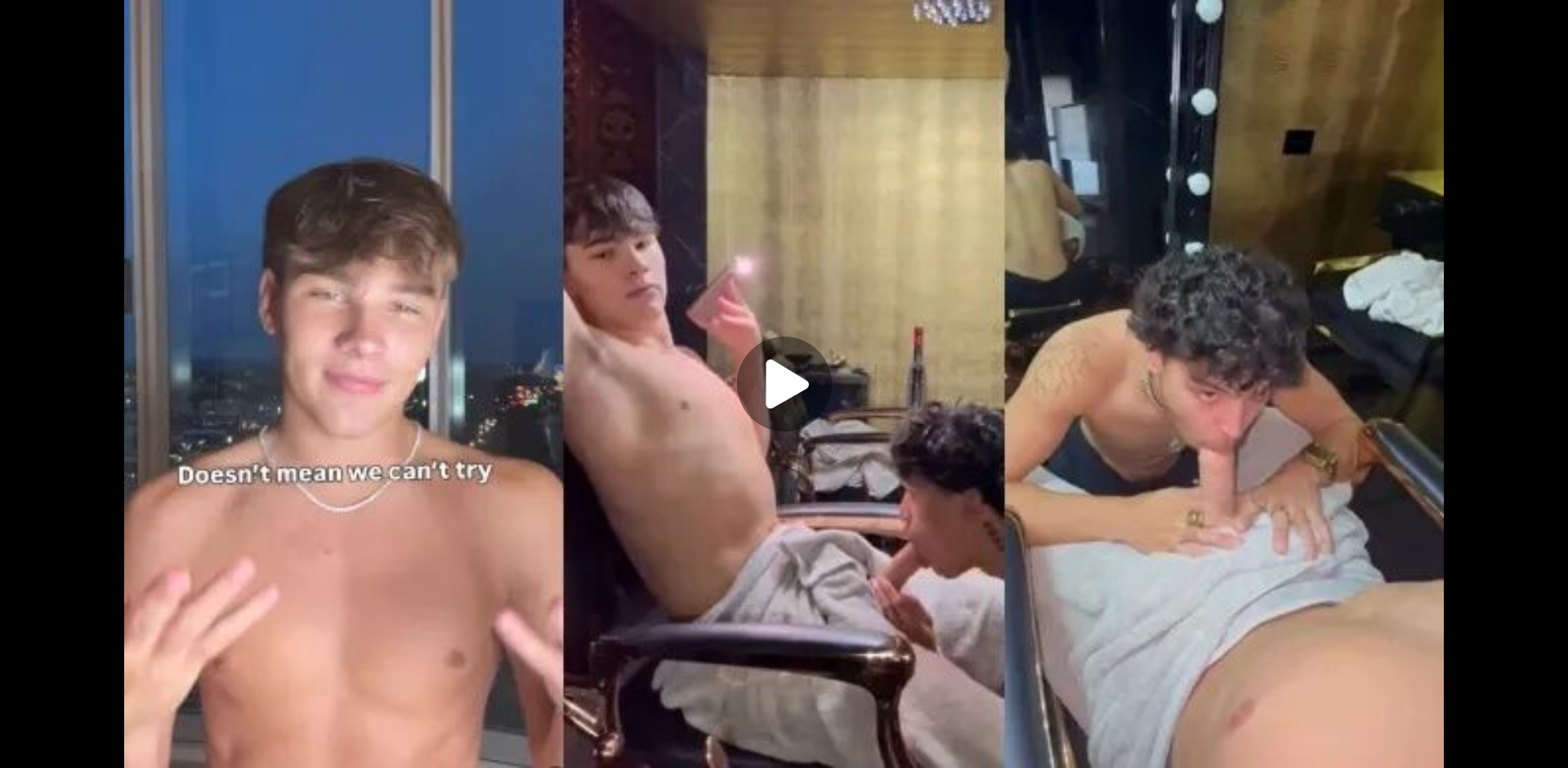 Thumbnail for OnlyFans - Cutie tiktoker Str8 First Time Getting blowjob gay