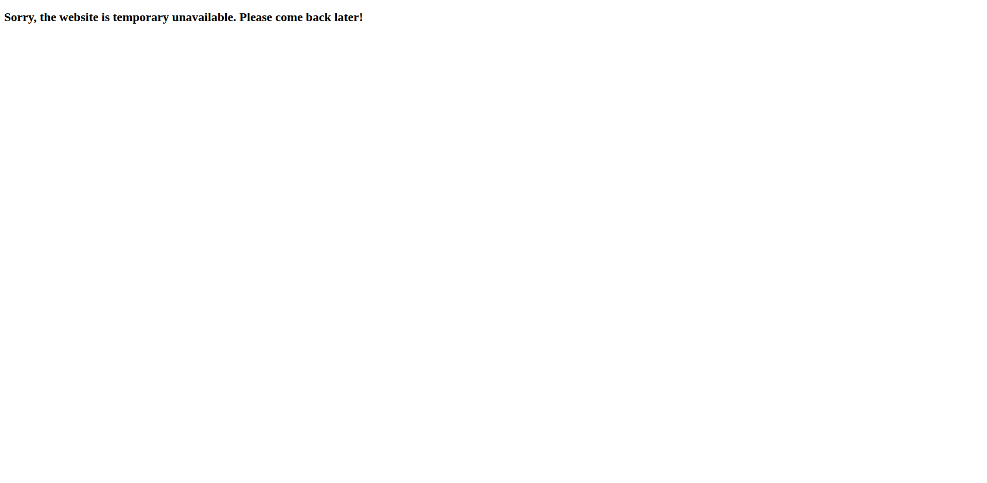 Thumbnail for Sorry, the website is temporary unavailable.